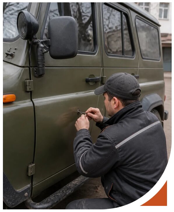 Профессиональное вскрытие автомобиля УАЗ без повреждений в Устях-Илимске
